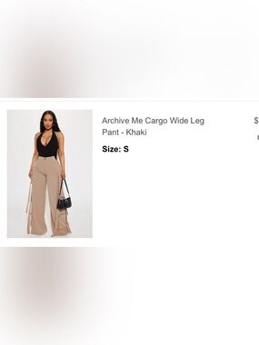 Archive Me Cargo Wide Leg Pant - Khaki